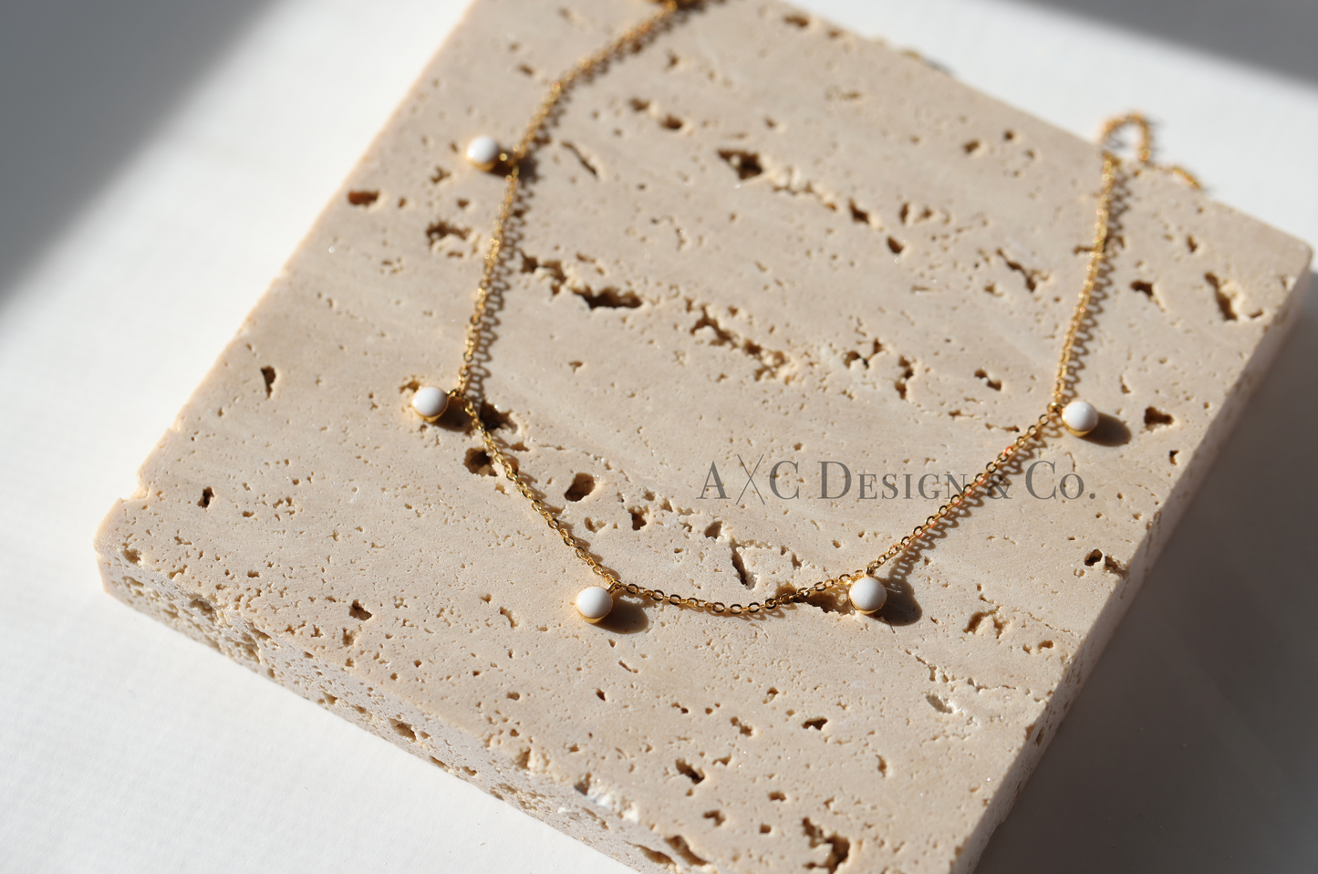 Solid 18K Gold Minimalist Breastmilk Pearl Drop Adjustable Necklace