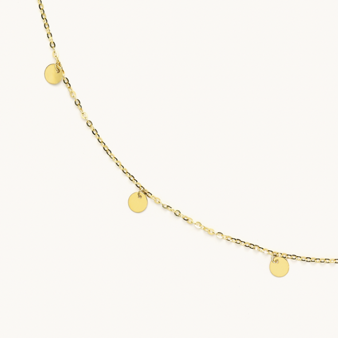 Dainty Disk Adjustable Necklace