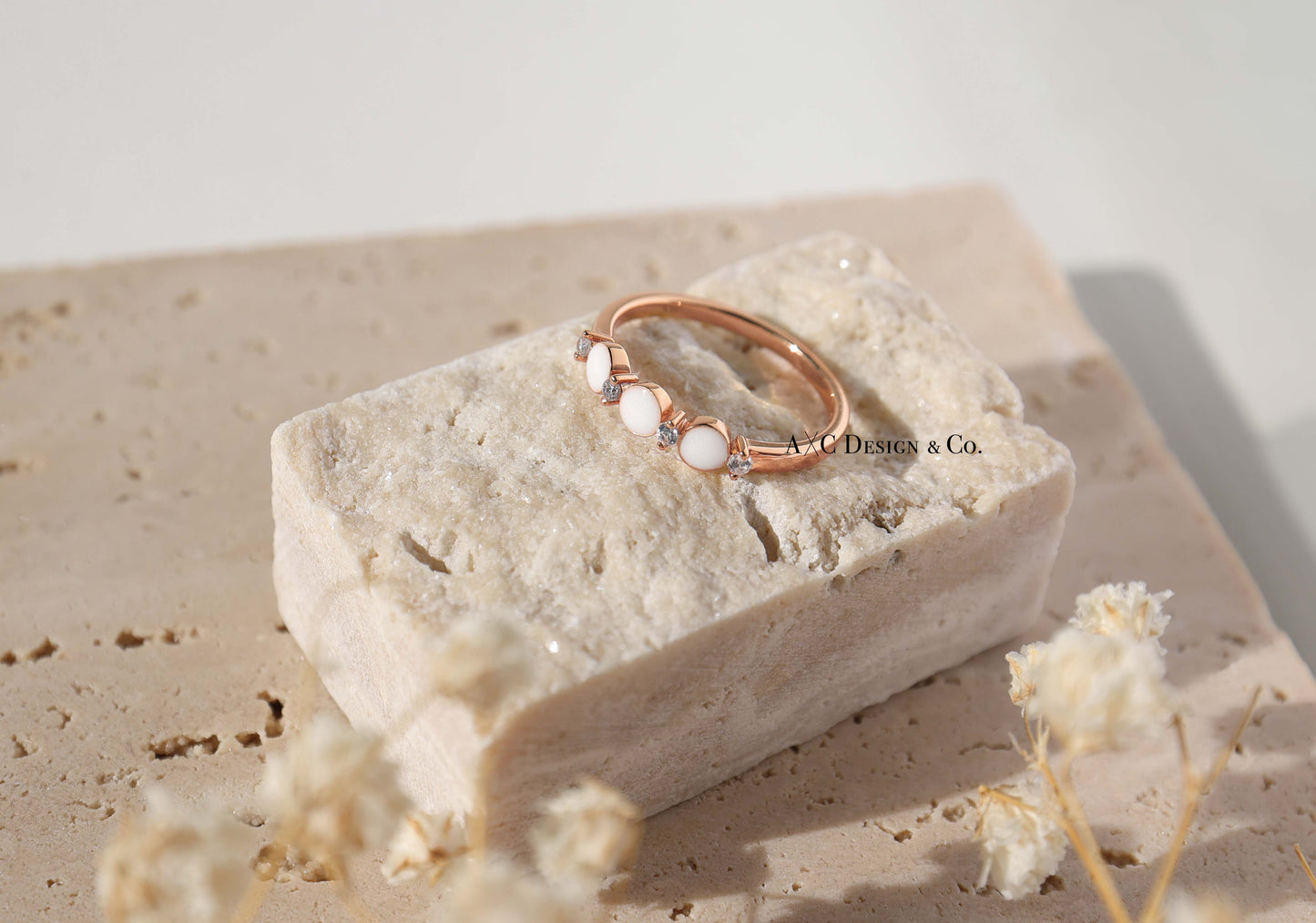 Minimalist 3 Pearl Breastmilk Band in 18K Gold Vermeil  (DIY Kit)