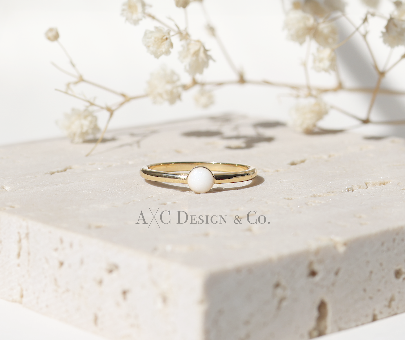 18K Gold Vermeil Minimalist Round Breastmilk Ring (DIY Kit)