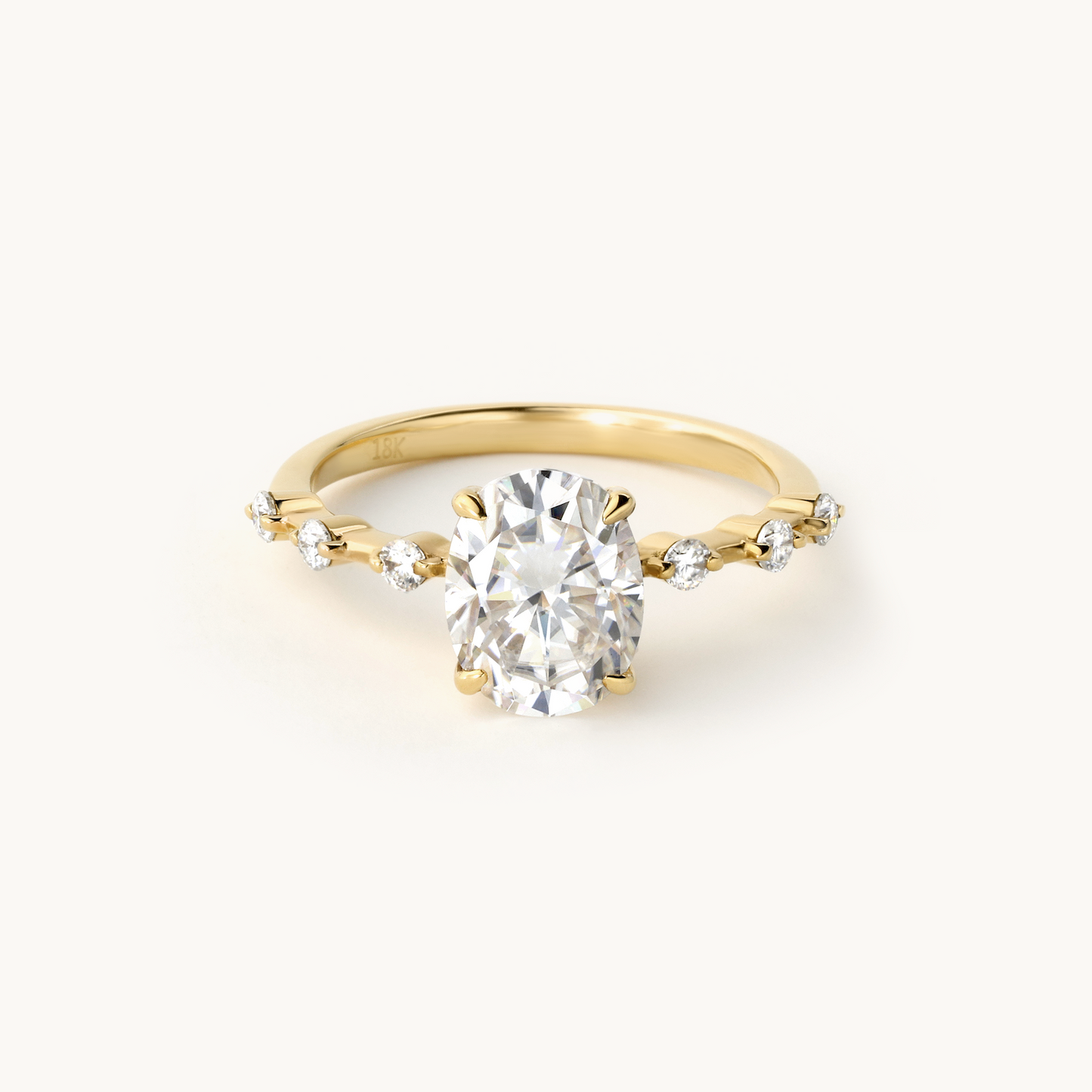 Starry Oval 2.5CT Engagement Ring