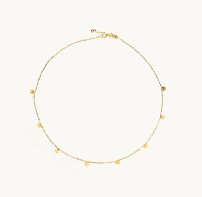 Dainty Disk Adjustable Necklace