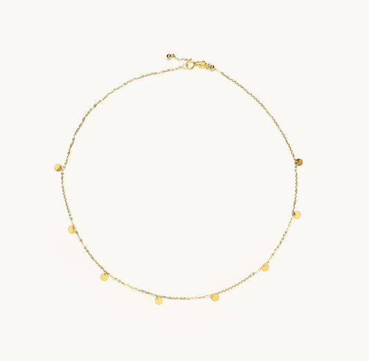 Dainty Disk Adjustable Necklace