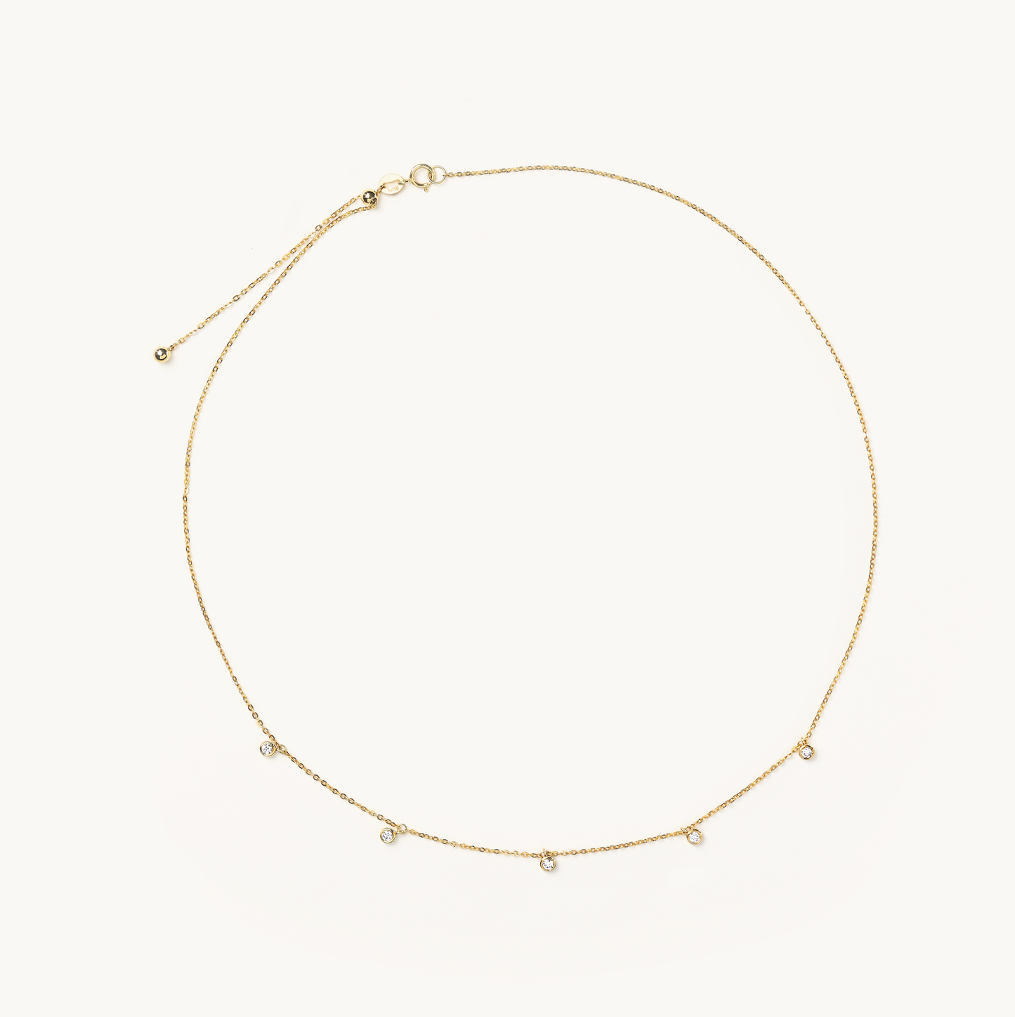 Dainty Diamond Adjustable Necklace