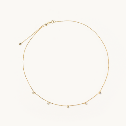 Dainty Diamond Adjustable Necklace