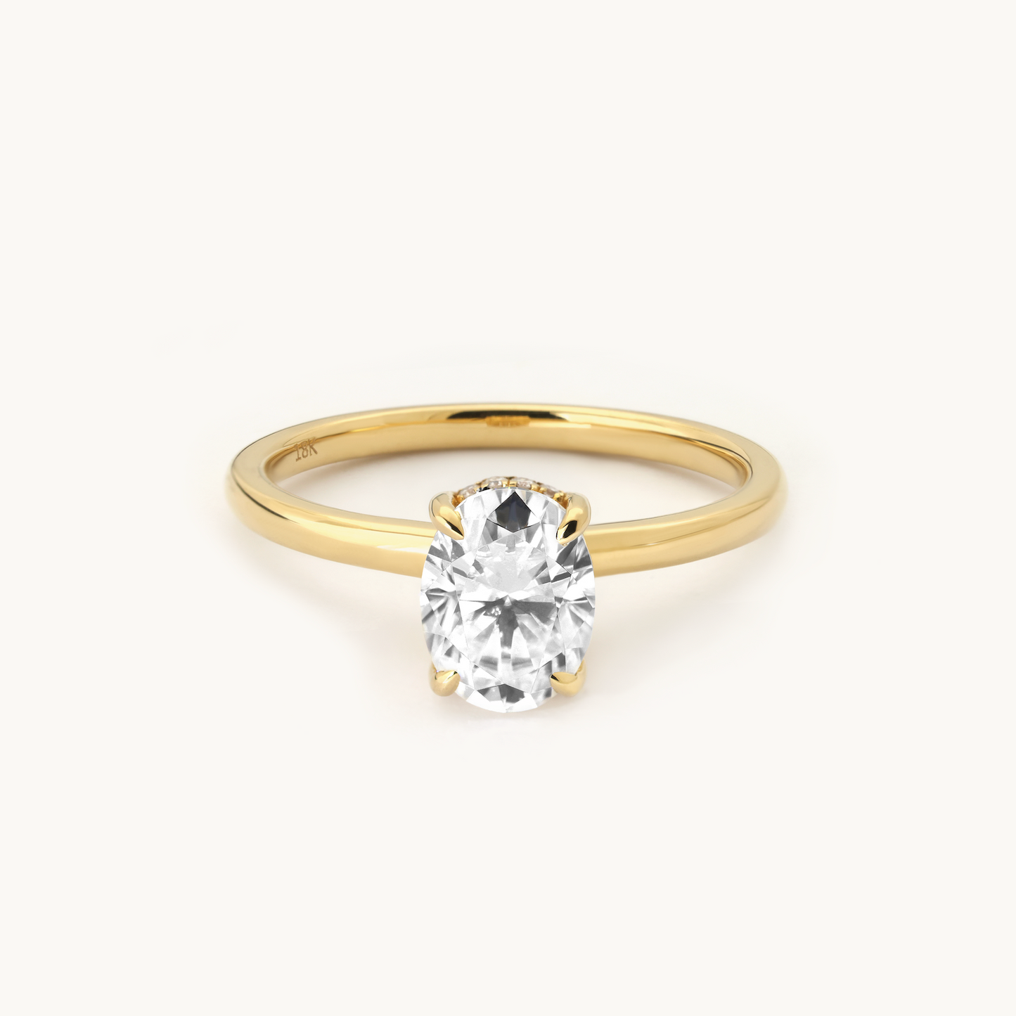 Solitaire Oval 1CT Engagement Ring