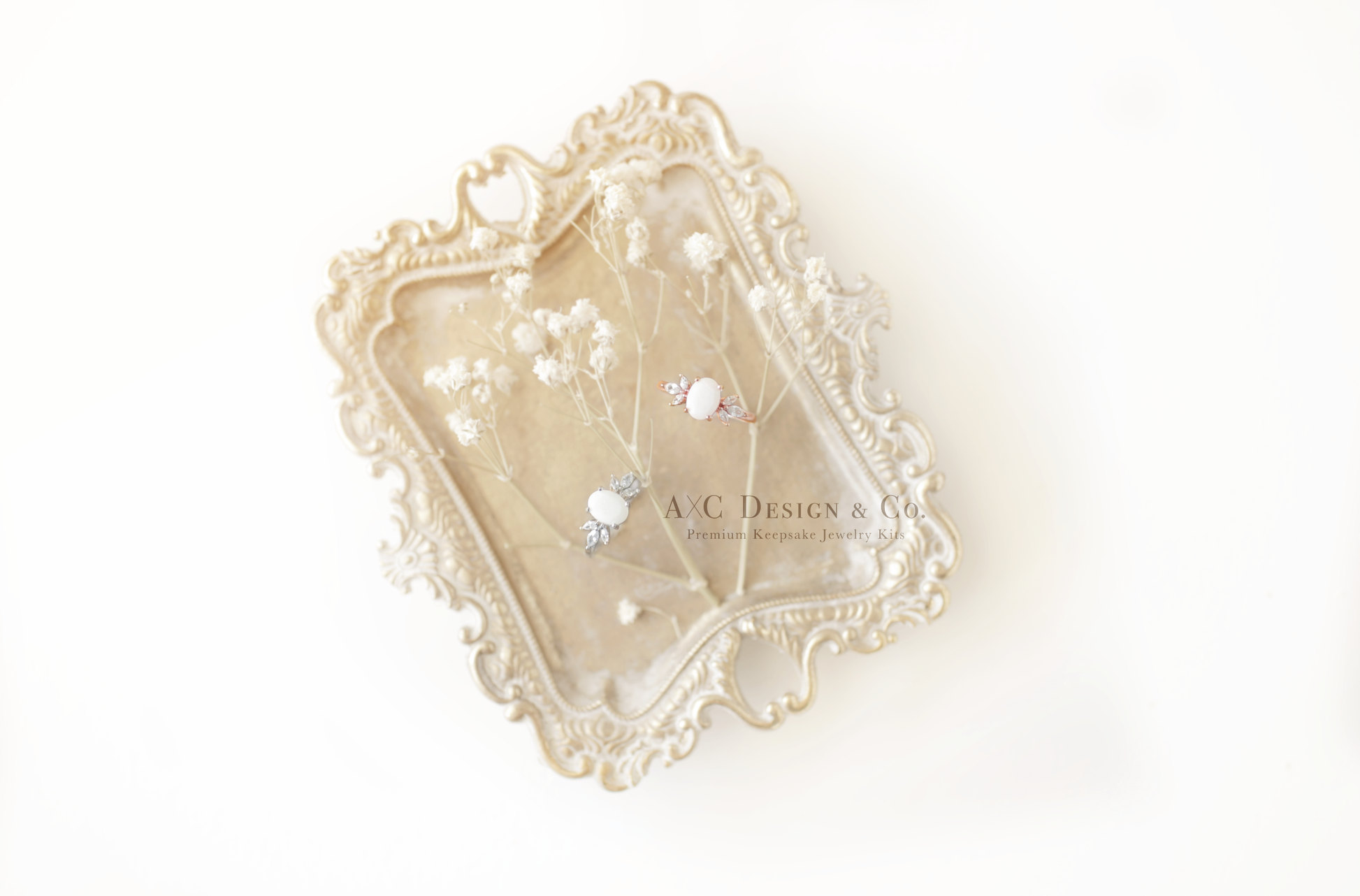 Expanded DIY breastmilk jewellery kit stainless steel – White heart  keepsakes
